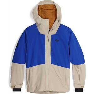 NEW OUTDOOR RESEARCH men's snowcrew long sleeve jacket in pro khaki/topaz